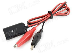 Alligator Clips to USB Female Test Lead Adapter Cable 50cm(Pack of 2)