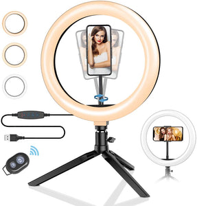 10.2" Selfie Ring Light with Tripod Stand